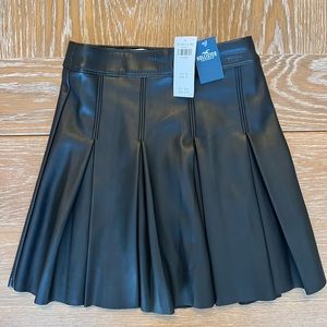 Hollister XXS Black Faux Leather Skirt